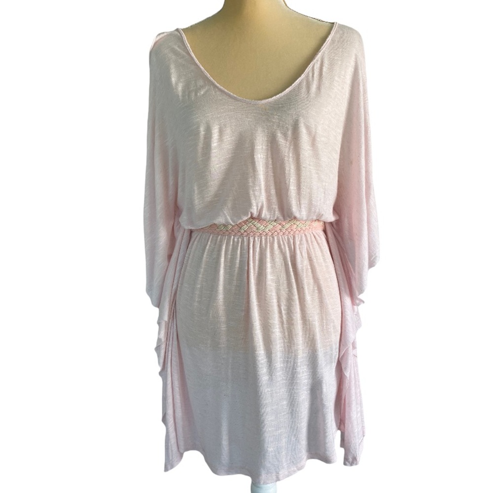 FREE PEOPLE Women’s Butterfly Sleeve Tunic in Soft Speckled Pink. Size: XS